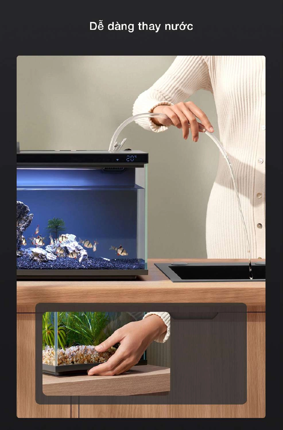 Bể cá thông minh Xiaomi Mijia Smart Fish Tank MYG100 20L	